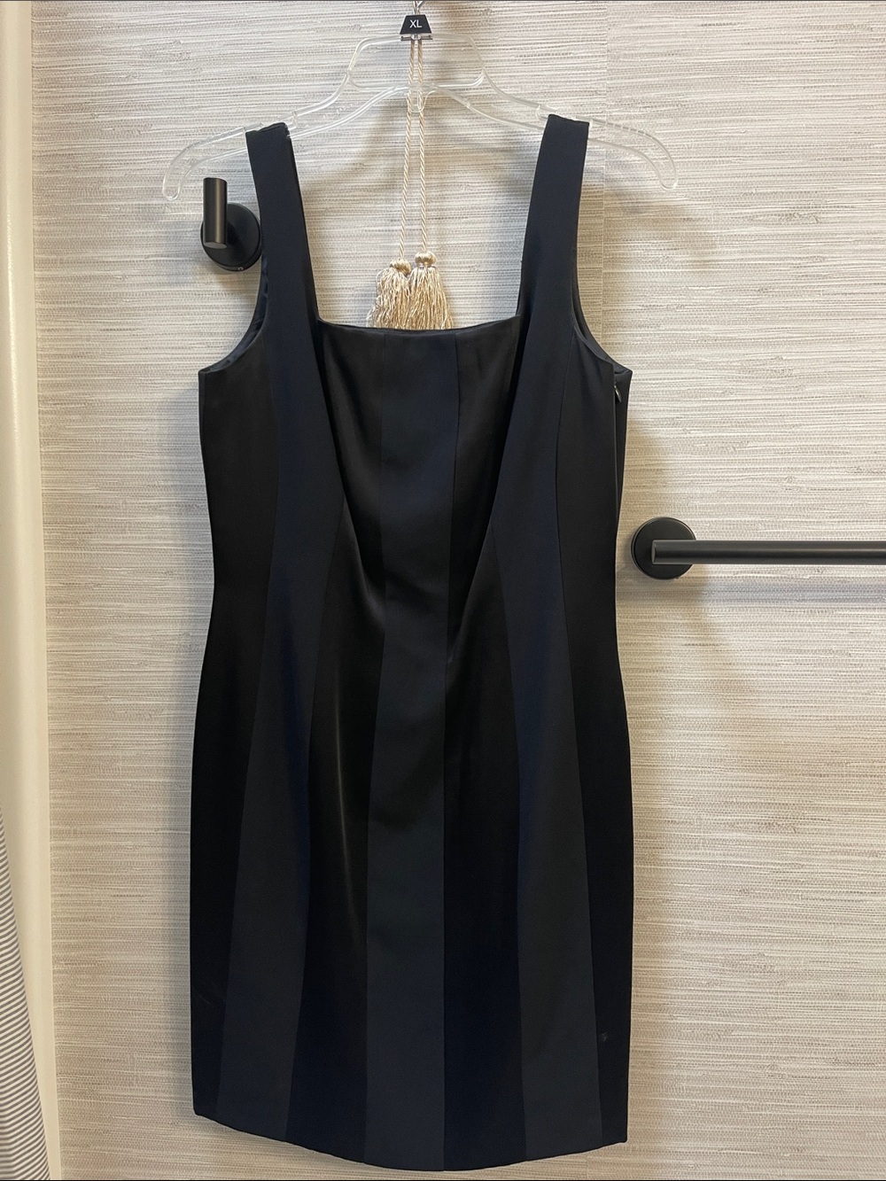 Laundry By Shelli Segal Black Panel Square-Neck Mini Dress